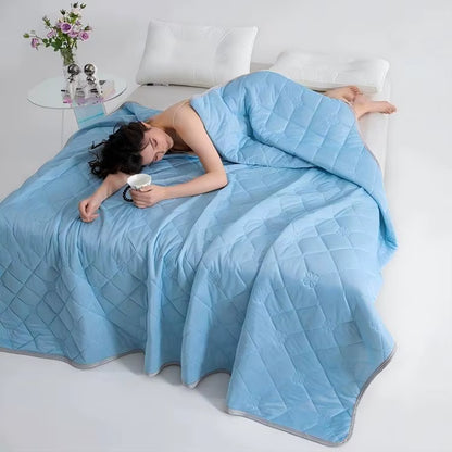 Cooling Blanket for Hot Sleepers Summer Blanket Thin Lightweight Breathable Soft Double Side Enhanced Cooling Blanket