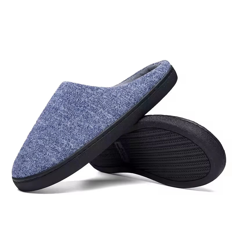 New Design Autumn Winter Men'S & Women'S Hotel Style Eco-Friendly Cotton Slippers Indoor Casual Slip-On Pure Color Shoes