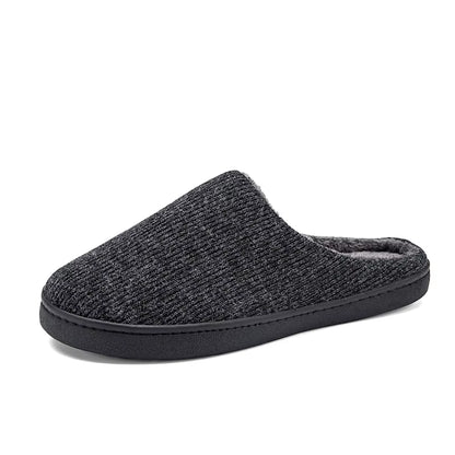 New Design Autumn Winter Men'S & Women'S Hotel Style Eco-Friendly Cotton Slippers Indoor Casual Slip-On Pure Color Shoes