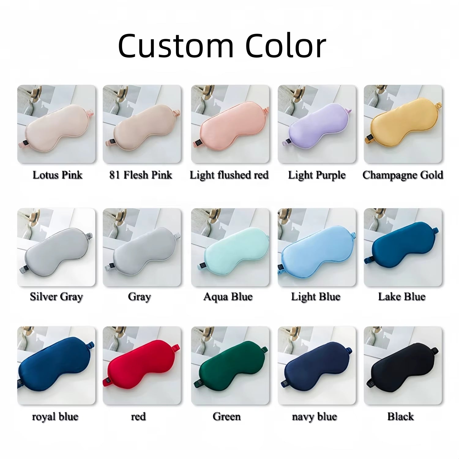Satin Silk Sleep Eye Mask Eye Health Supplies Custom Color & Logo Party Favors Shading Light Eye Mask for Eye Care