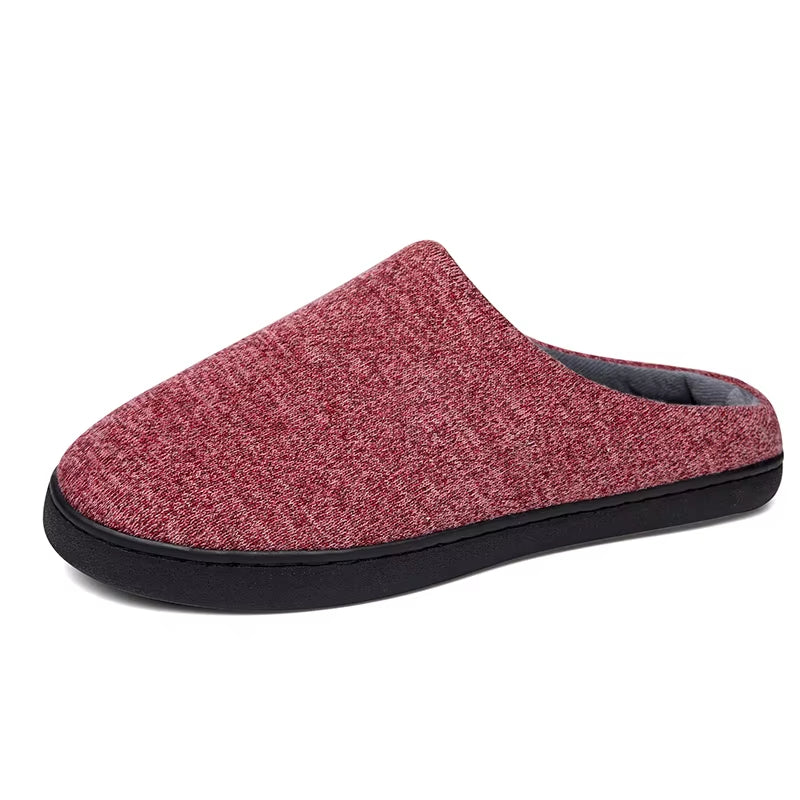 New Design Autumn Winter Men'S & Women'S Hotel Style Eco-Friendly Cotton Slippers Indoor Casual Slip-On Pure Color Shoes