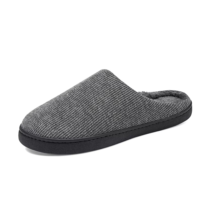 New Design Autumn Winter Men'S & Women'S Hotel Style Eco-Friendly Cotton Slippers Indoor Casual Slip-On Pure Color Shoes