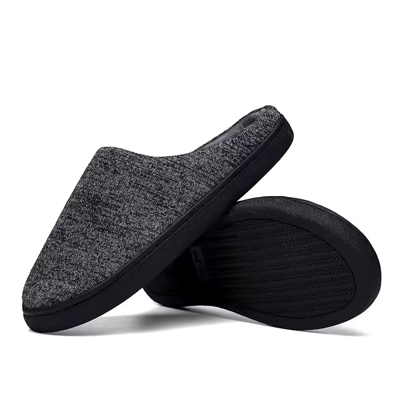 New Design Autumn Winter Men'S & Women'S Hotel Style Eco-Friendly Cotton Slippers Indoor Casual Slip-On Pure Color Shoes