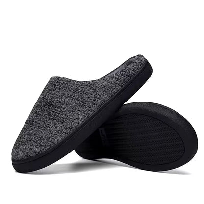 New Design Autumn Winter Men'S & Women'S Hotel Style Eco-Friendly Cotton Slippers Indoor Casual Slip-On Pure Color Shoes